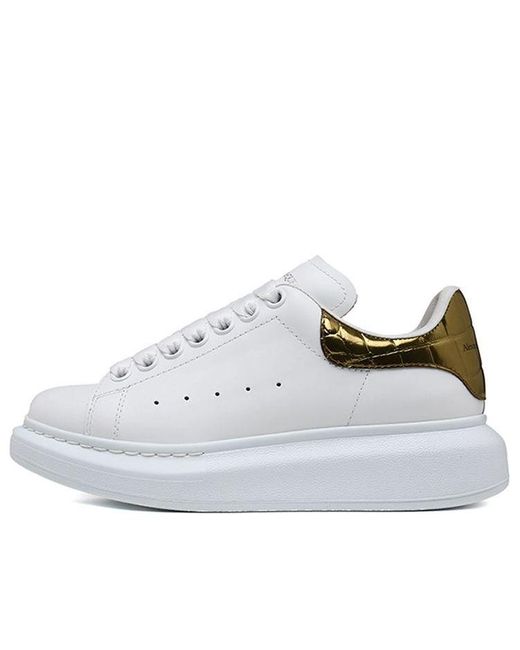 McQueen White (Wmns) Oversized Sneaker Crocodile'