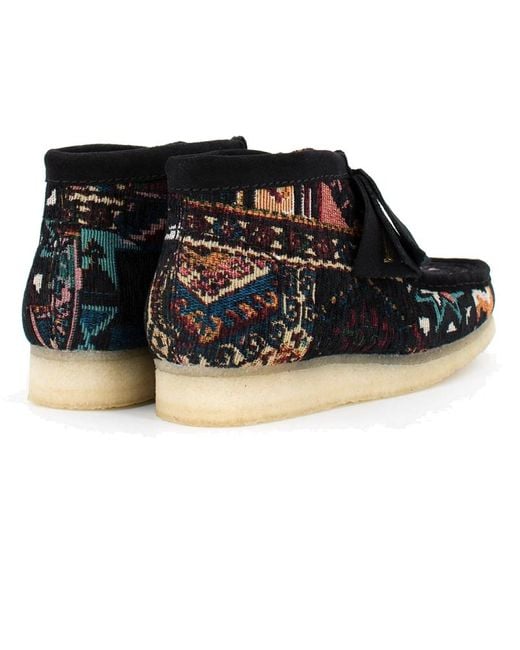 Clarks Black Wallabee Boots Combi' for men