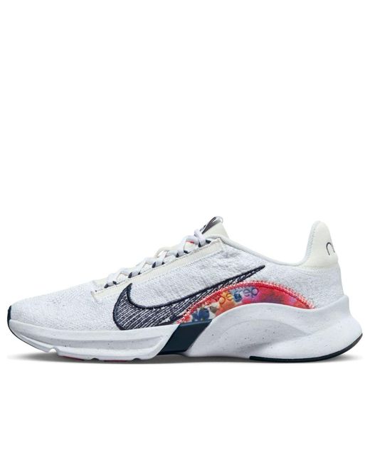 Nike White (Wmns) Superrep Go 3 Flyknit Next Nature 'Paint Smudge'