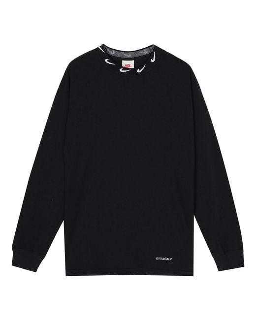 Nike X Stussy Nrg Br Long-Sleeve Knit Top in Black for Men | Lyst UK