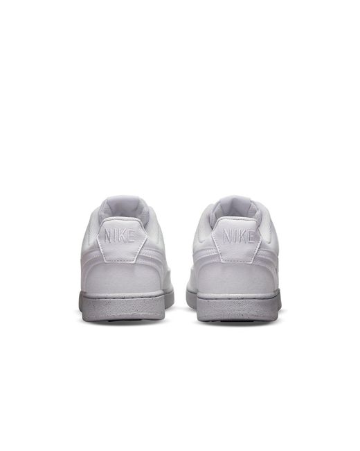 Nike White Court Vision Low Canvas Next Nature 'Triple' for men