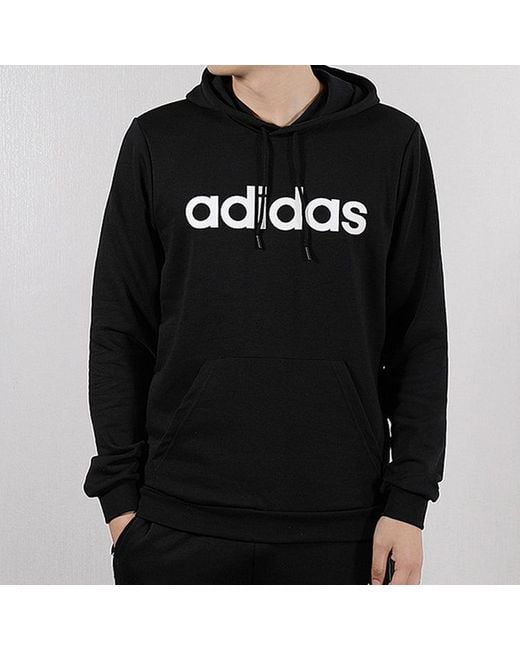Adidas Black Neo Hooded Sweatshirt for men