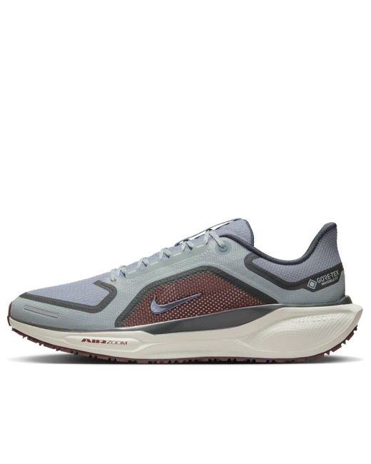 Nike Gray Air Zoom Pegasus 41 Gore-Tex 'Light Pumice Ashen Slate Burgundy' for men