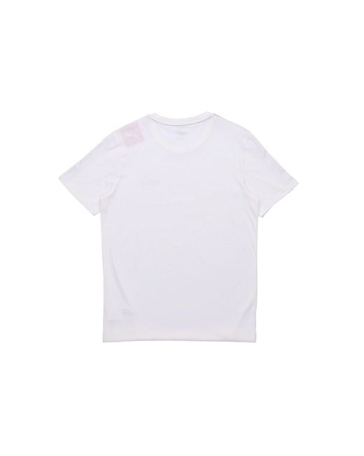 PUMA White Taping Logo T-Shirt for men