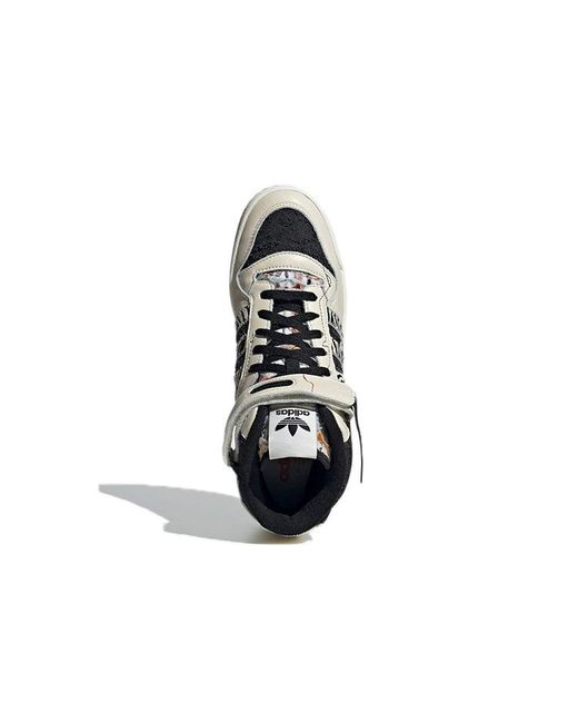 Adidas Black Originals Forum Mid Sneakers Creamy