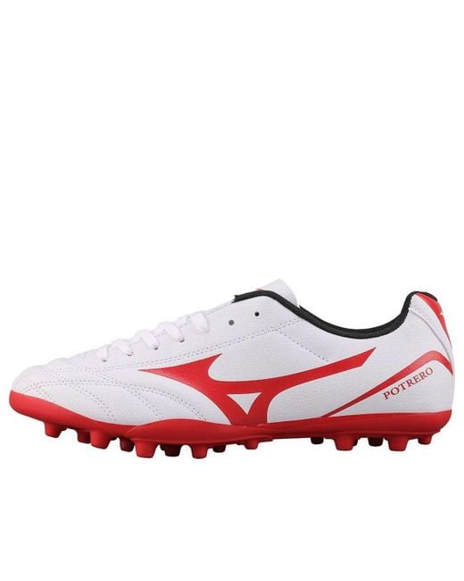 Mizuno Red Potrero Wide Ag Short Nail Soccer Shoes for men