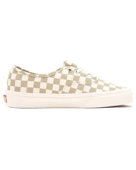 Vans Natural Authentic Wear-Resistant Non-Slip Low Top Casual Skate Shoes Grid for men