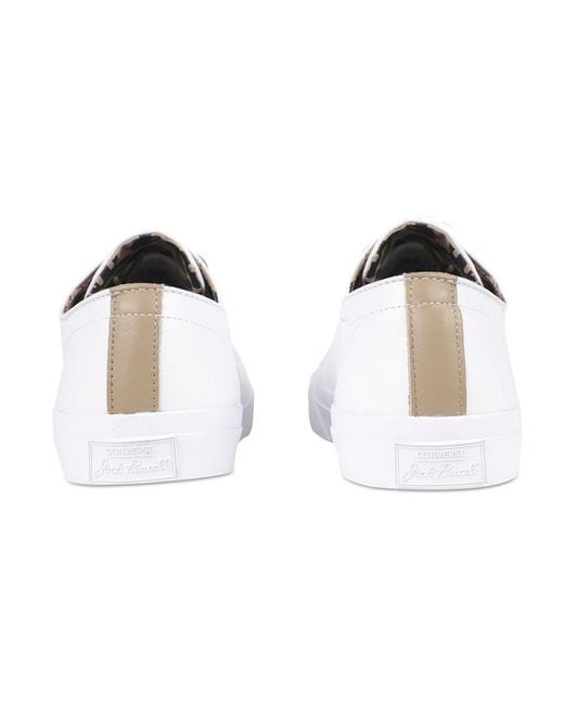 Converse White Jack Purcell Wear-Resistant Non-Slip Low Tops Casual Skateboarding Shoes for men