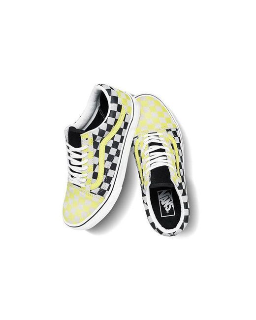 Vans Blue Old Skool Checkerboard Blackyellow for men