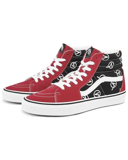 Vans Red Sk8-Hi 'Circle V' for men