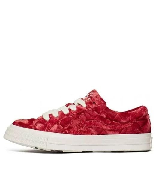 Converse Red Golf Le Fleur X One Star 'Quilted Velvet Cherry' for men