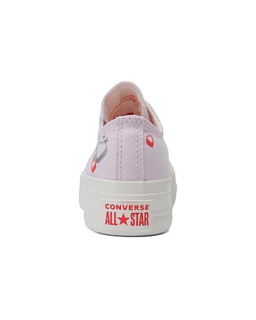 Converse White (Wmns) Chuck Taylor All Star Lift Platform Y2K Heart Low Top 'Pale'