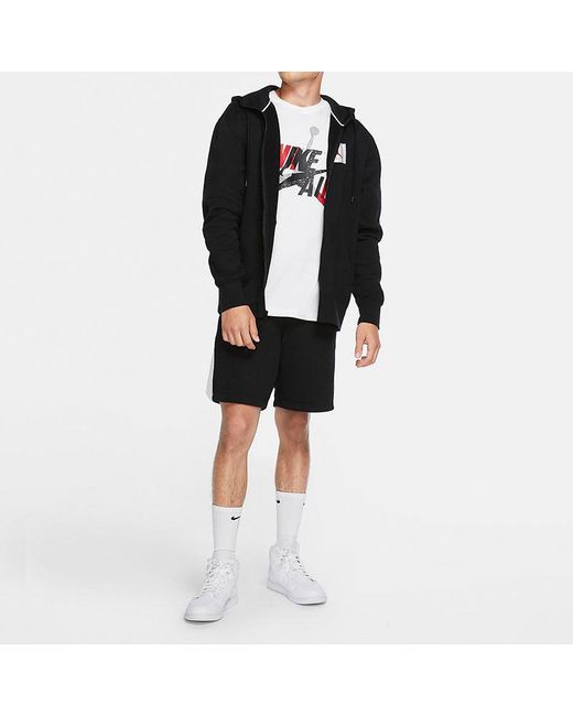 Nike Blue Flight Fleece Cardigan Hooded Casual Sports Jacket for men