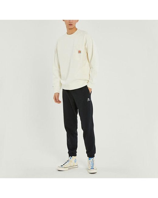 Converse White Crafted Fashion Crew 'Egret' for men