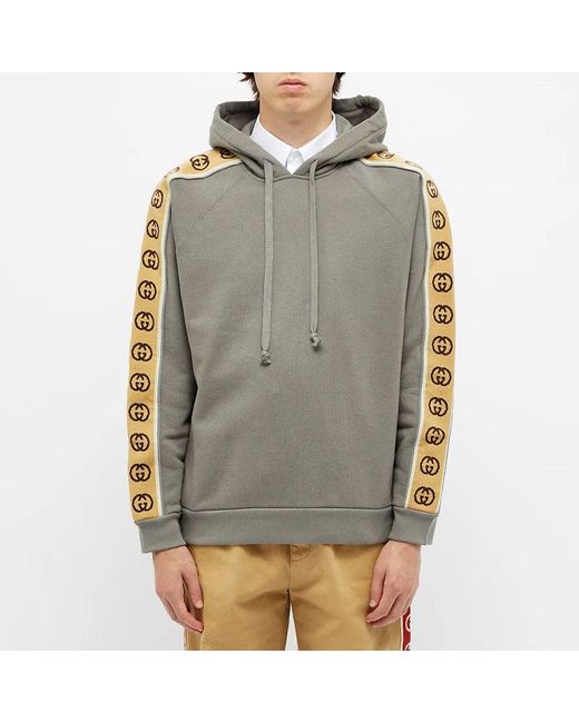 Gucci Gray Gg Side Striped Detail For for men