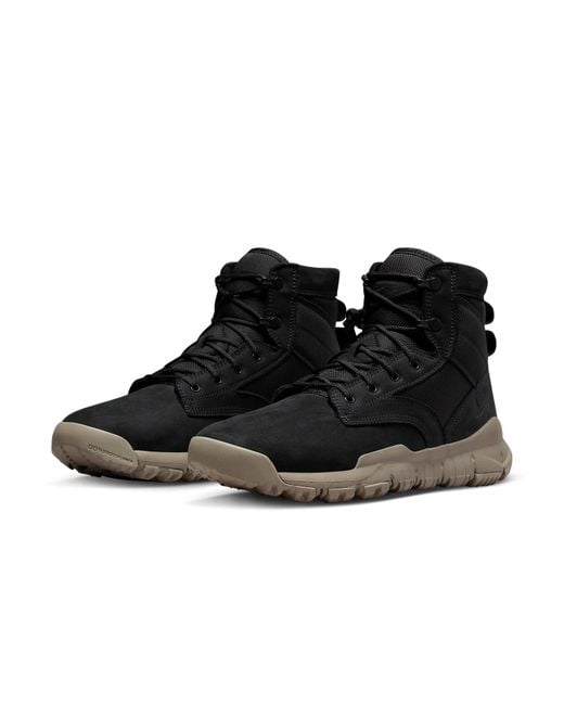 Nike Black Sfb Leather Boot & Light Taupe' for men
