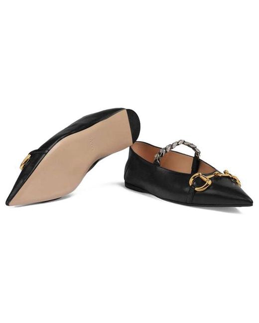 Gucci Black (Wmns) Ballet Flat With Horsebit Leather