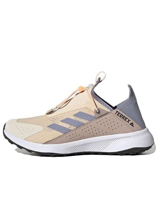 Adidas White Terrex Voyager 21 Slip-On Heat.Rdy Travel Shoes 'Sand Strata' for men