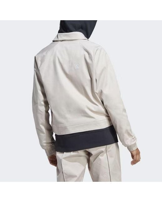 Adidas White (Wmns) Track Top With Healing Crystals Inspired Graphics