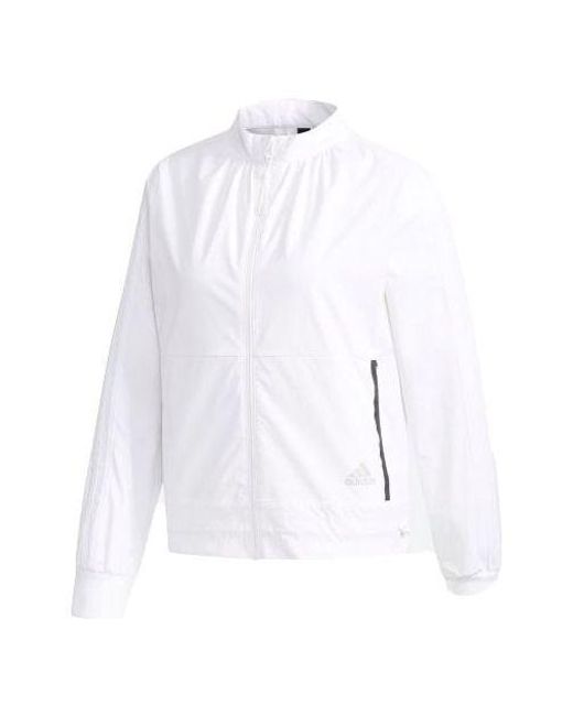 Adidas White Sports Jacket