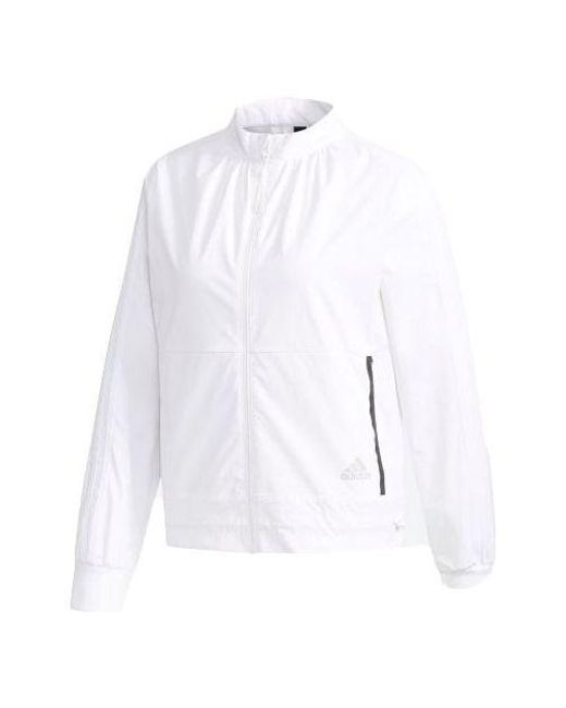Adidas White (Wmns) Sports Jacket