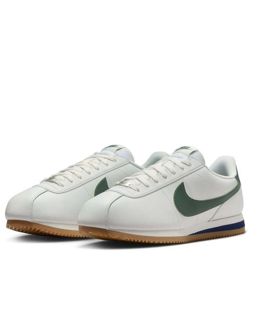 Nike White Cortez Leather 'Summit Fir' for men