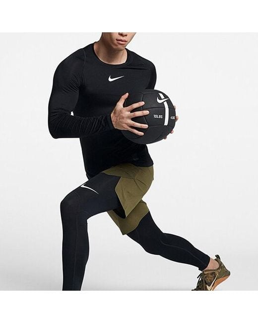 Nike Blue Logo Slim Fit Sweat-Wicking Quick Dry Gym Long Sleeves for men