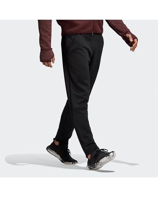 Adidas Black Zne Pt Sport Knit Pants for men