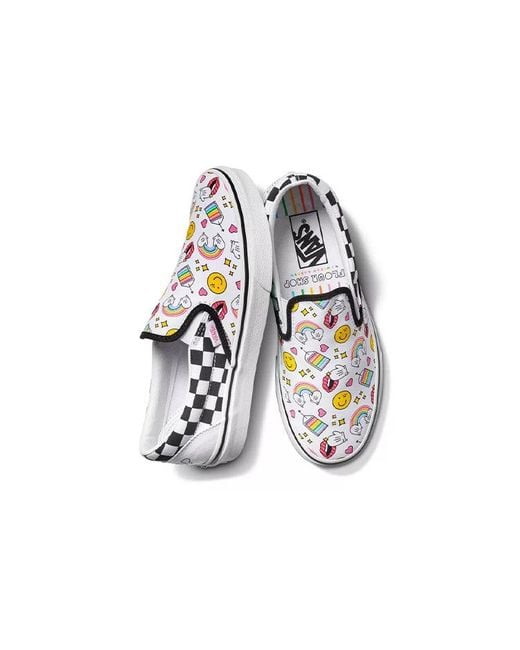 Vans White Flour Shop X Classic Slip-On 'Icons Checkerboard' for men