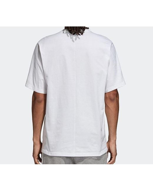 Adidas White Originals Chest Logo Short Sleeve for men