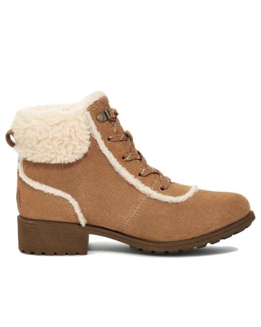 Ugg Brown (Wmns) Bodie Fur Lace Boot 'Chestnut'