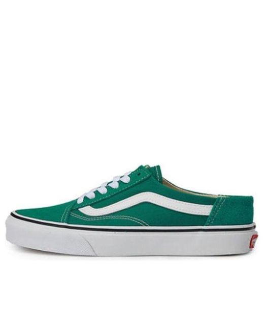 Vans Green Old Skool Mule Retro Low Tops Casual Skateboarding Shoes for men