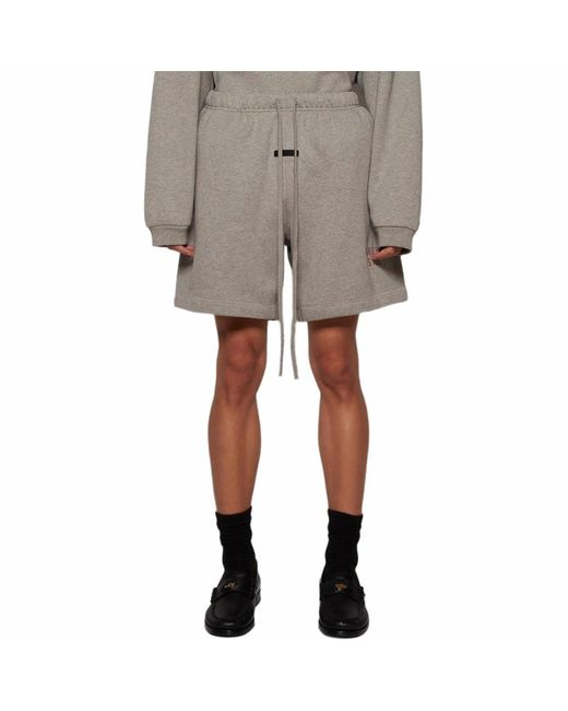 Fear Of God Gray Fleece Soccer Short 'Dark Heather' for men