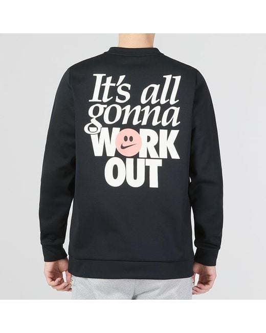 Nike Blue Training Work Out Graphic Backprint T-Shirt for men
