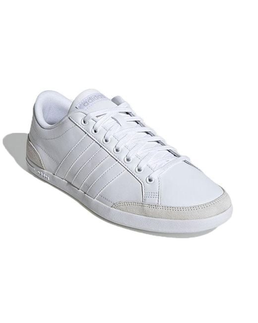 Adidas White Neo Caflaire Retro Low Tops Casual Skateboarding Shoes for men