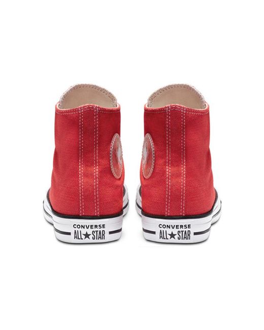 Converse Red Chuck Taylor All Star Sucker Love Denim High Top for men