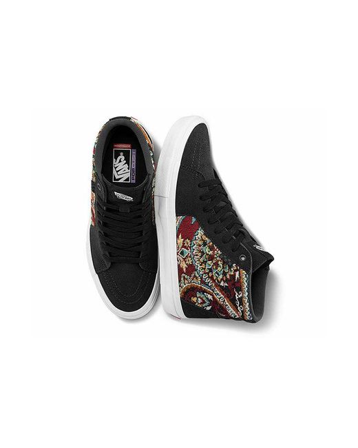 Vans Black Skate Sk8-Hi 'Paisley' for men