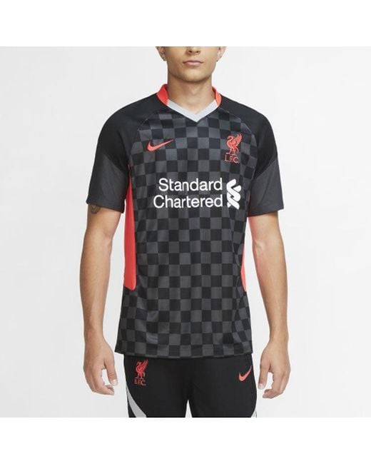 Nike Black Soccer/Football Sports Jersey Sw Fan Edition Liverpool Coal for men
