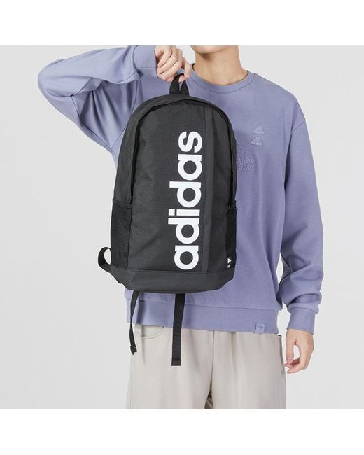 Adidas Black Essentials Linear Backpack for men