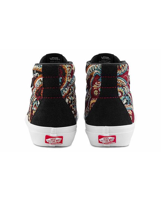 Vans Black Skate Sk8-Hi 'Paisley' for men
