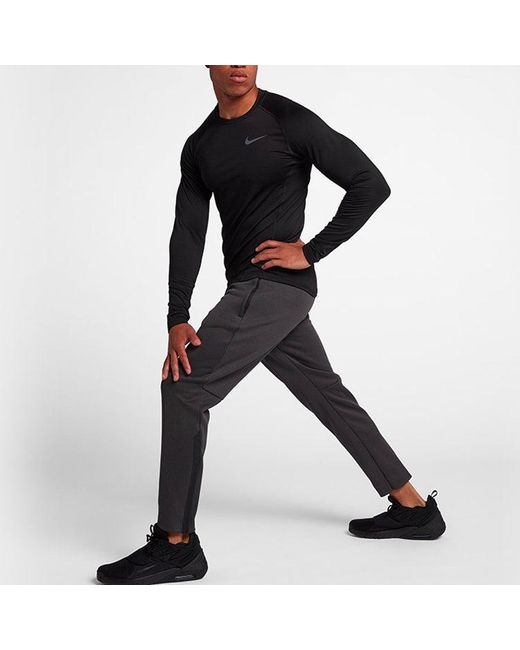 Nike Black Therma Logo Casual Running Slim Fit Training Sports Long Pants for men