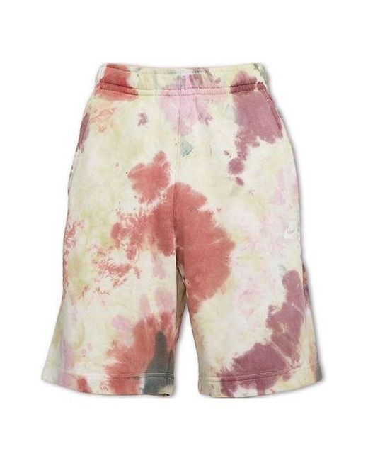 Nike Pink Sportswear French Terry Casual Sports Shorts Camouflage for men