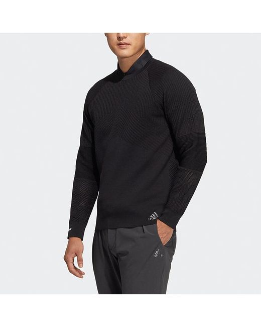 Adidas Blue Golf Sports Pullover Long Sleeves Knitwear for men