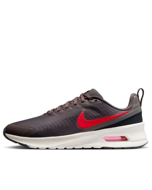 Nike Red Air Max Nuaxis 'Cave Stone Flat Pewter Dark Smoke Bright Crimson' for men