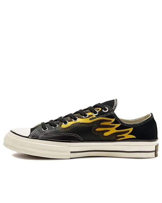 Converse Black Chuck 70 Low 'Archive Flame Overlay' for men