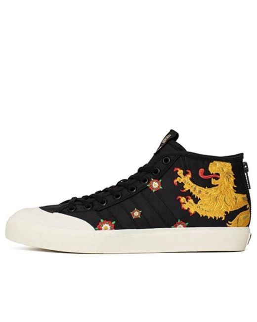 Adidas Black Footpatrol X Juice X Matchcourt Mid 'Dragon' for men