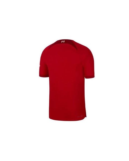 Nike Red Alphabet Printing Short Sleeve Soccer/Football Jersey 2022/23 Season Liverpool Player Edition Deep for men