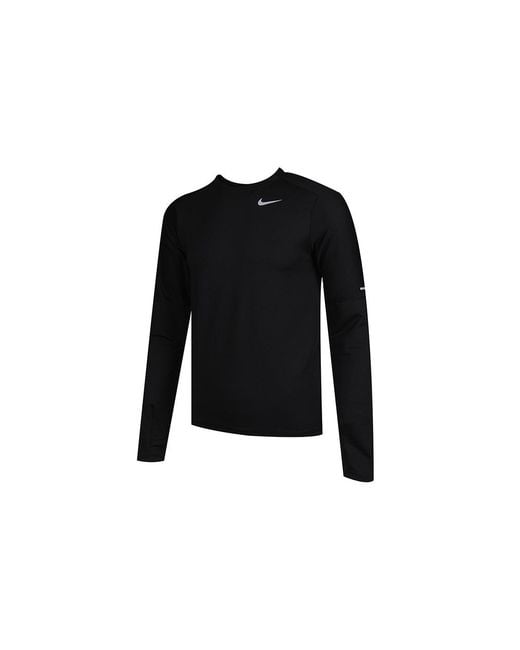 Nike Black Dri-Fit Running Training Sports Round Neck Gym Clothes for men