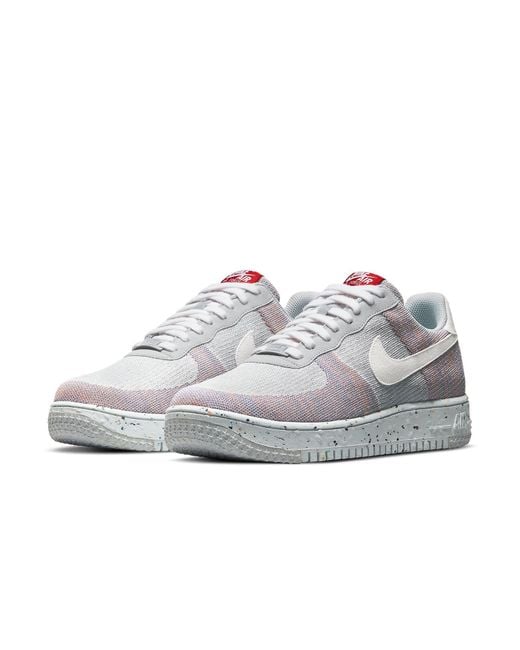 Nike White Air Force 1 Crater Flyknit 'Wolf' for men