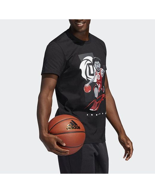 Adidas Black Rose Gu Tee Basketball Sports Short Sleeve for men